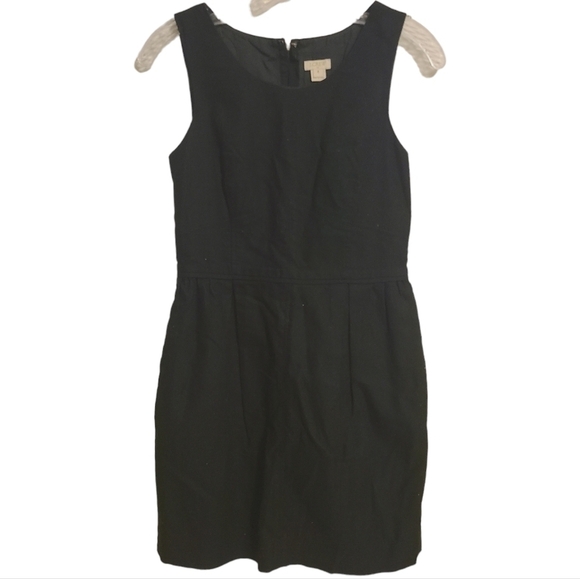 J. Crew Factory | Classic Little Black Textured Fit and Flare Dress (Size 4) - Picture 1 of 13